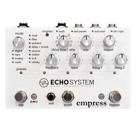 ディレイ Empress Effects Echosystem エコーシステム Echosystem - Dual Engine Multi-Mode Delay Pedal – Empress